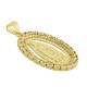 Zircon Brass Charm Religious 22x29mm