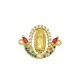 Connettore in Ottone Ovale Madonna con Zirconi 16x21mm