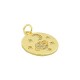 Zircon Brass Charm Round Planet Moon Star 16mm