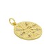 Charm in Ottone Rotondo Serpente con Zirconi 18mm