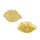 Zircon Brass Slider Evil Eye 12x17mm