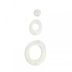 Plexi Acrylic Earring Set 79x32mm (3pcs)