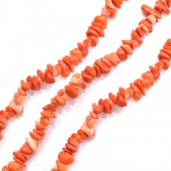 Lot de 20/50 perles Perles corail bambou orange colonne