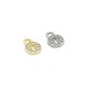 Zircon Brass Charm Padlock 10x7mm