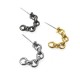 Brass Earring Chain Hoop 6x20mm