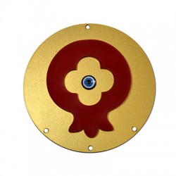 Wooden and Plexi Acrylic Lucky Pendant Round  89mm