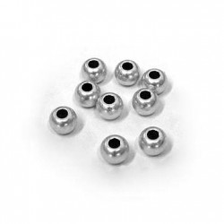 Μεταλλική Μπρούτζινη Χάντρα Μπίλια 6x4.7mm (Ø2.5mm)