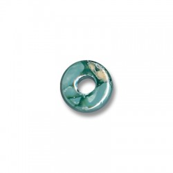 Ceramic Bead Rondelle w/ Enamel 15x6mm (Ø5mm)