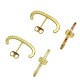 Orecchino in Ottone con Zirconi 22x7mm/2mm
