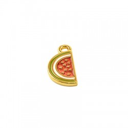 Zamak Charm Watermelon w/ Enamel 8x14mm