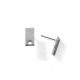 Pendiente de Metal Latón Rectangular con Pin 6x12mm (Ø1.8mm)