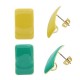 Enameled Steel Earring Rectangular 13x20mm