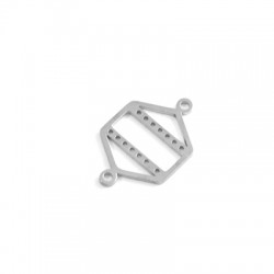 Stainless Steel 304 Connector Hexagon Charm 12x10mm