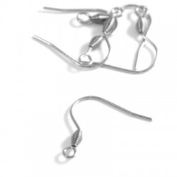 Crochets d'Oreilles 21x21mm en Acier Inoxydable