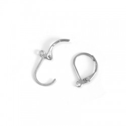 Stainless Steel Earing Hook With Ring 11x16mm