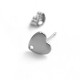 Boucle d'Oreille avec support en forme de cœur 8x12mm en Acier Inoxydable