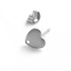 Stainless Steel Earring Pin Heart 8x12mm