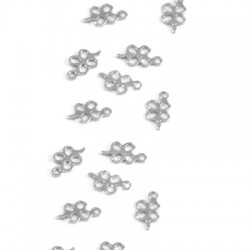 Stainless Steel 304 Charm Four Leaves Clover 6x12mm
