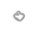 Charm in Acciaio Inossidabile Cuore 9mm