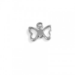 Stainless Steel 304 Charm Butterfly 9x10mm