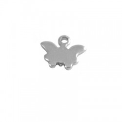 Charm in Acciaio Inossidabile Farfalla 8x9mm