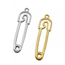 Zamak Pendant Safety Pin 13x44mm