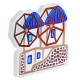 Plexi Acrylic Deco Cycladic Windmills  120x100mm