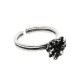 Anillo de Metal Laton Ajustable Flor 12x10mm