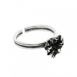 Anello in Metallo Ottone Foglia 12x10mm
