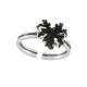 Anillo de Metal Laton Ajustable Flor 12x10mm
