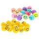 Acrylic Bead Round Face Smile 10mm (Ø2mm)