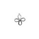 Stainless Steel 304 Charm Flower 15x17mm