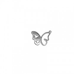 Stainless Steel 304 Charm Butterfly 13x18mm