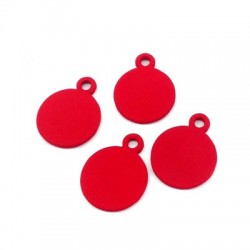 Zamak Rubber Coated Charm Round 12mm