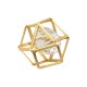 Metal Charm Polygon with Stone 16mm