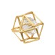 Steel Charm Polygon with Stone 16mm