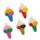 Colgante de Metal Zamak Cono de Helado Esmaltado 13x24mm