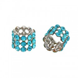 Tube avec Strass 10 x 12 mm