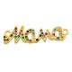 Connettore in Ottone "Mama" con Zirconi 26x8mm