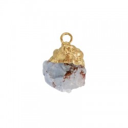 Semiprecious Stone Charm Irregular 25x12mm