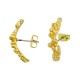 Brass Earring Irregular w/ Safety Back 22x16mm