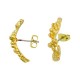 Brass Earring Irregular with Safety Back 22x16mm