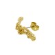 Brass Earring Irregular w/ Safety Back 22x16mm