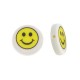 Resin Bead Round Flat w/ Smile Face 15mm