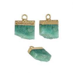 Semiprecious Stone Charm Square Irregular 12mm/5mm