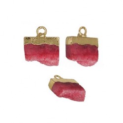 Semiprecious Stone Charm Square Irregular 12mm/5mm