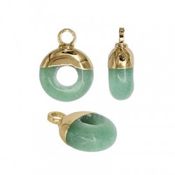 Aventurine Charm Round Donut 10mm