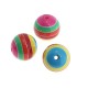 Resin Bead Round Ball w/ Stripes 20mm