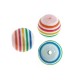 Resin Bead Round Ball w/ Stripes 20mm