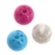 Resin Bead Round Ball w/ Flower 12 mm